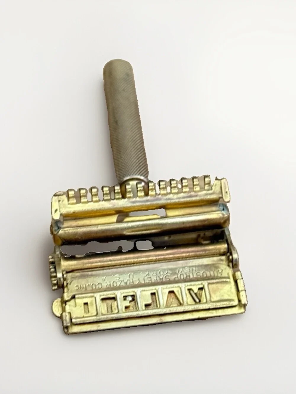 Vintage Collectible Valet Auto Strop Safety Razor Gold Tone 1930s